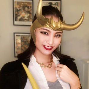 Loki cosplay/Halloween helmet/headband unisex
